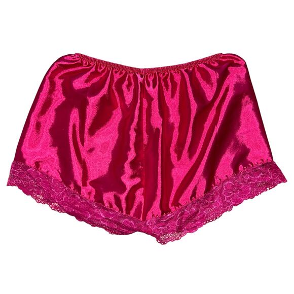 Satini Large Hot Pink Satin Shorts Sleep Pajamas Women - Picture 7 of 7